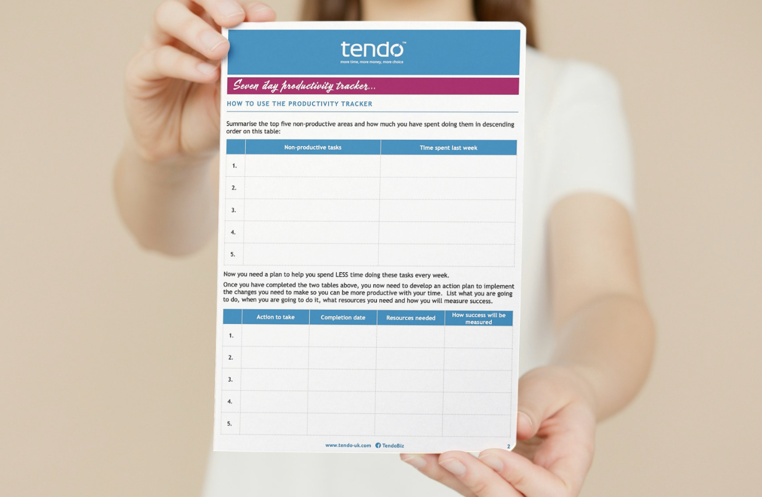 Tendo Productivity Tracker